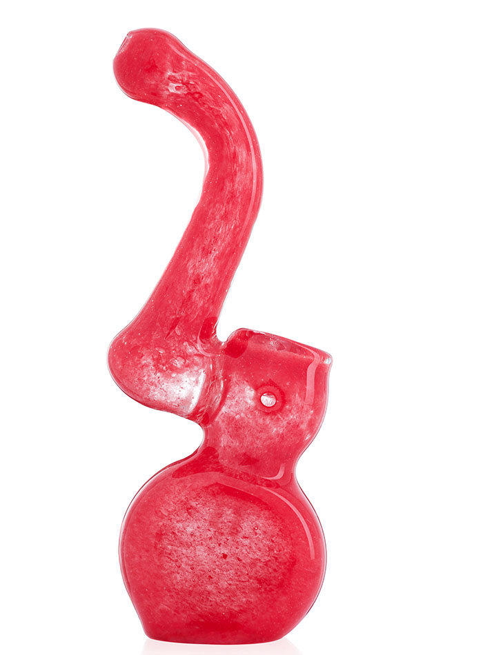 Red bubbler on a white background