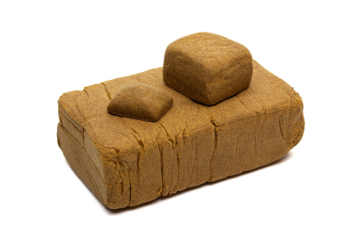 Large brick of hash with two smaller bricks on top
