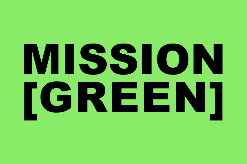 Mission Green Logo Black On Green