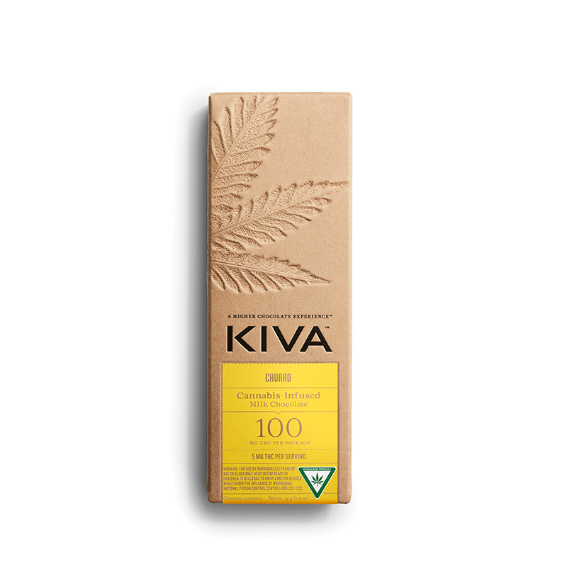 Kiva Churro Milk Chocolate Bar 100mg