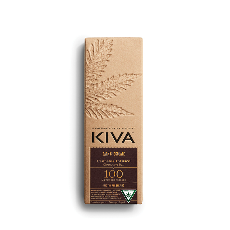 Kiva Dark Chocolate Bar 100mg