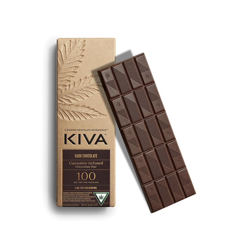 Kiva Dark Chocolate 100mg