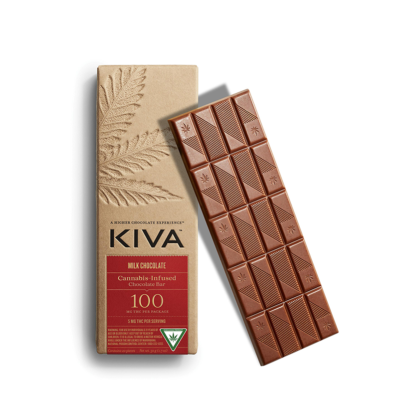 Kiva Milk Chocolate 100mg