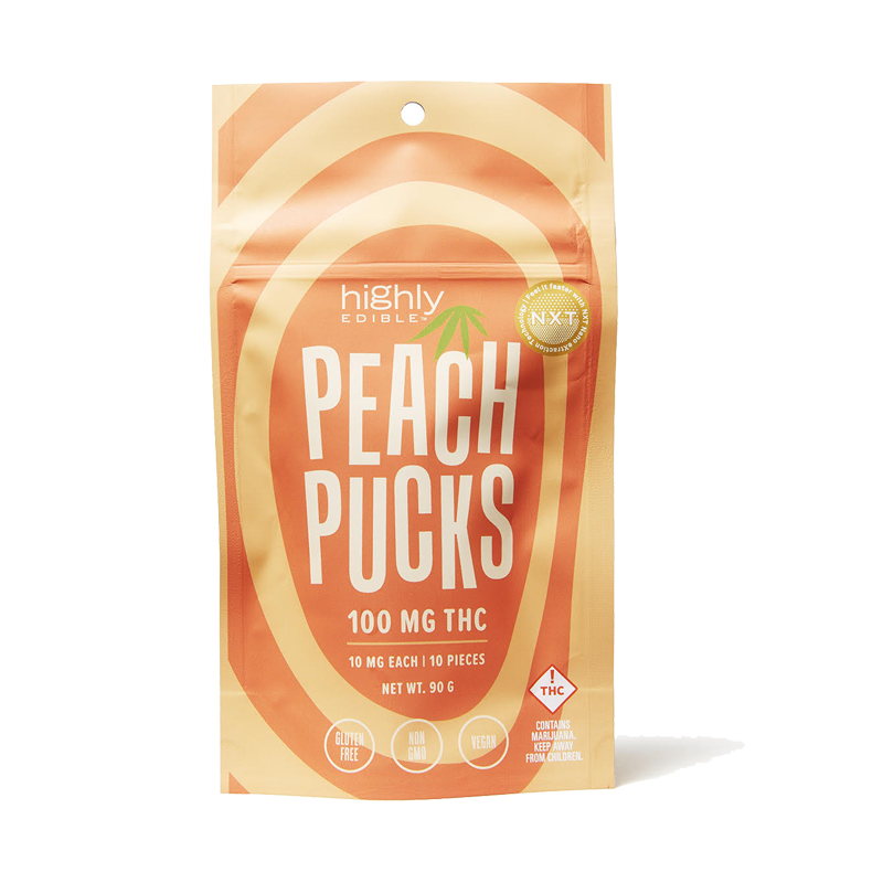 Cannapunch Highly Edible Peach Pucks 100mg