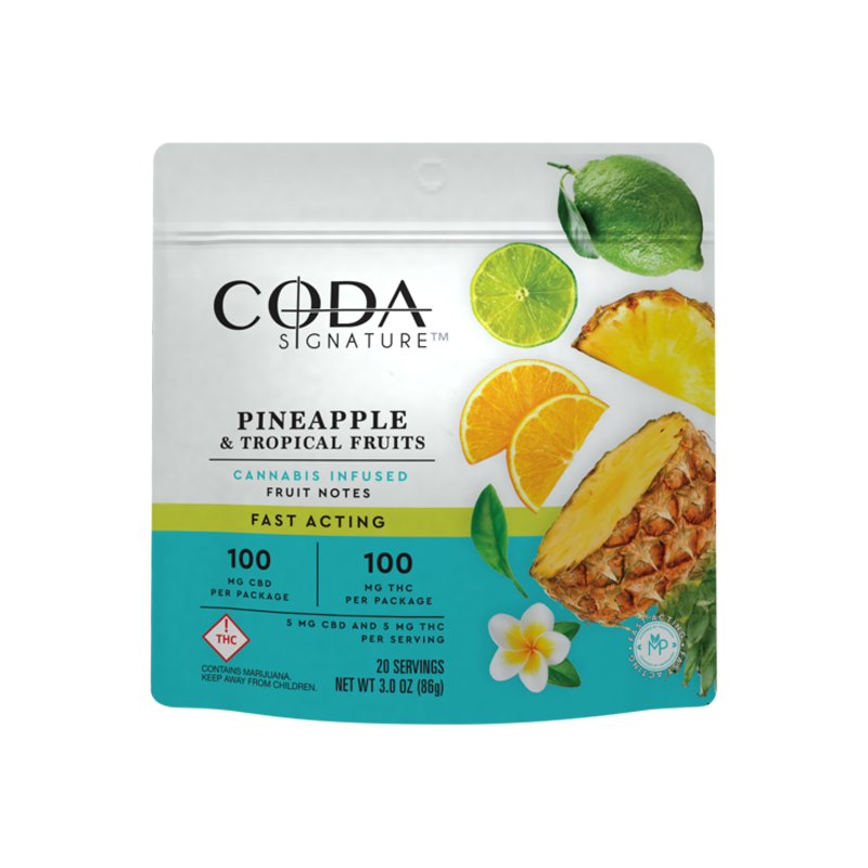 Coda Fast Acting Pineapple Trop Fruits 1:1 100mg