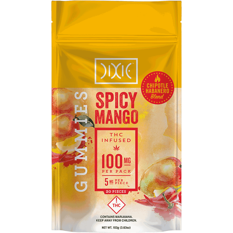 Dixie Gummies Spicy Mango 100mg