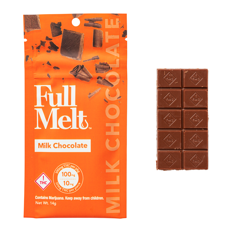 Fast Acting Full Melt Milk Chocolate Bar Thc 100mg