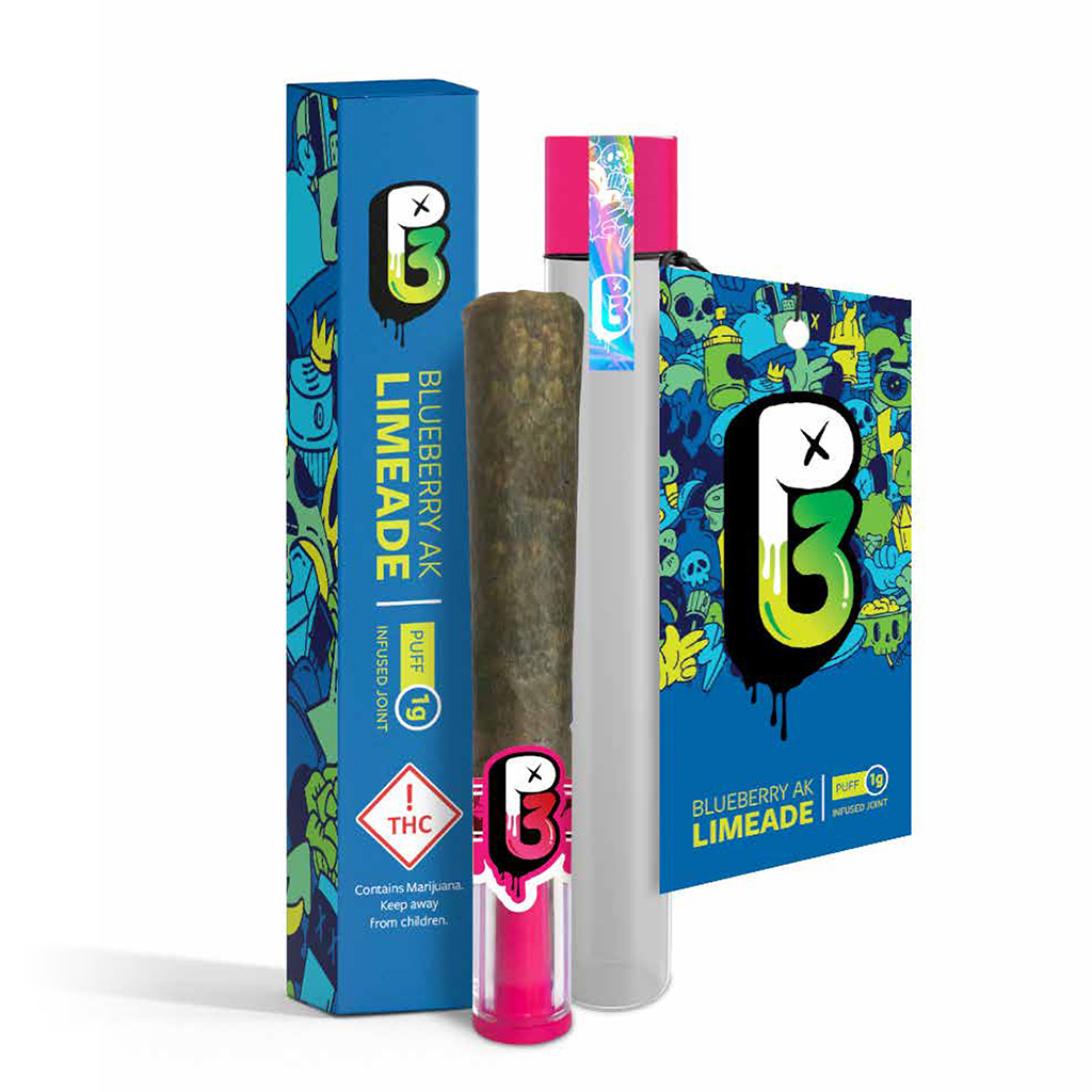 P3 Blueberry AK Limeade infused 1g pre-roll