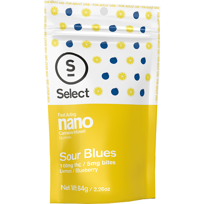 Select Nano Gummies Sour Blues 100mg