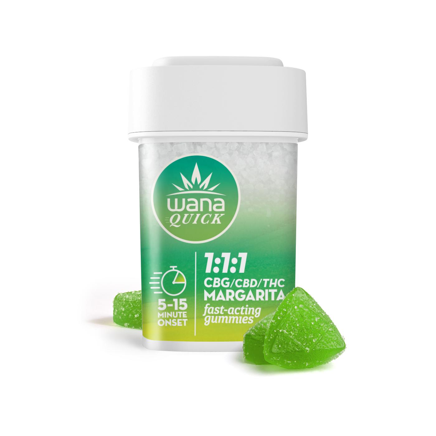 Wana Quick Margarita Gummies 1:1:1 100mg