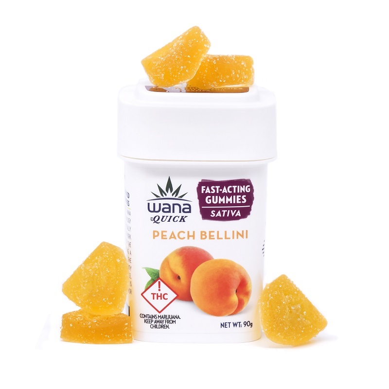 Wana Quick Gummies Peach Bellini Sativa 100mg