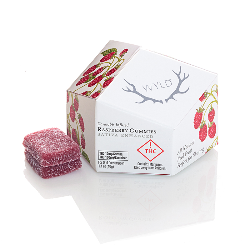 Wyld Raspberry Sativa Gummies 100mg