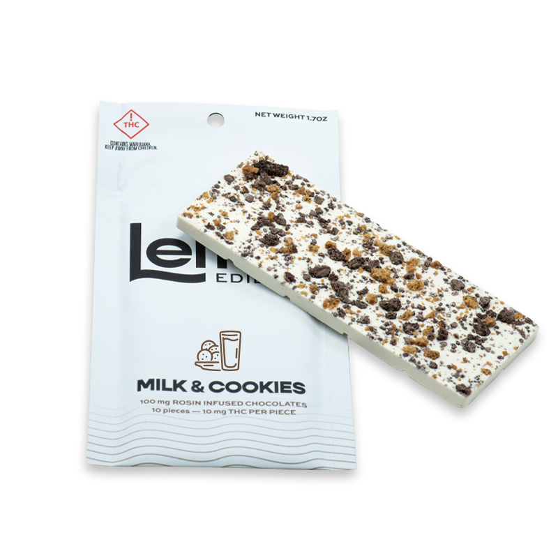 Leiffa Milk & Cookies Chocolate Bar 100mg